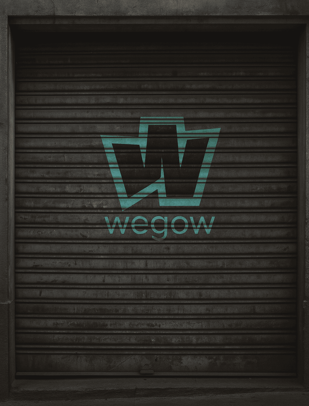 Persiana medio bajada con logo de Wegow simbolizando los riesgos del ticketing externo para promotores.